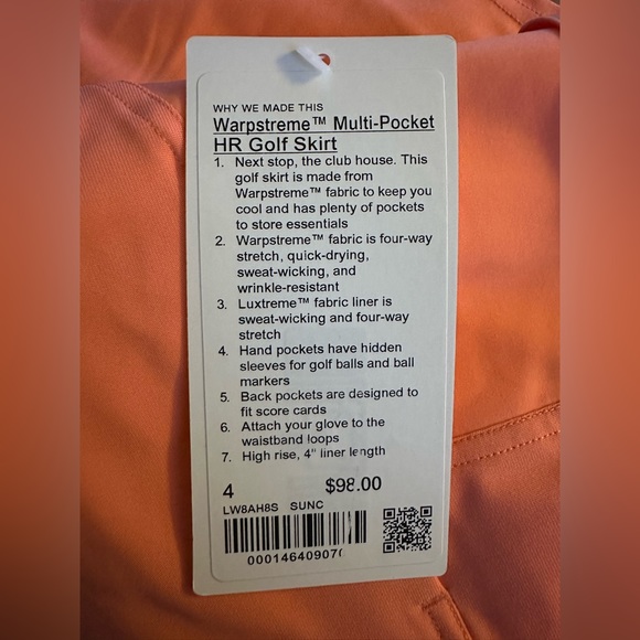 Lululemon Warpstreme Multi-Pocket HR golf Skirt - Picture 6 of 7